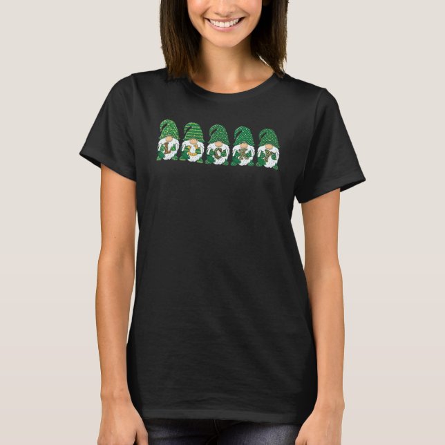 Gnomies Leprechaun Lovers St Patricks Day Gnome Sh T-Shirt (Front)