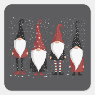 Gnomies Lover Funny Gnome Christmas  Square Sticker