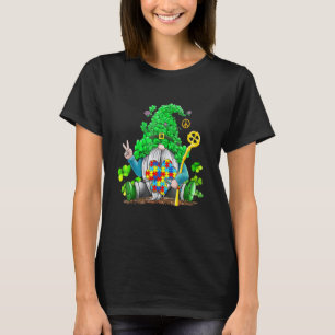 Gnomies Shamrock Autism Awareness St Patricks Day T-Shirt