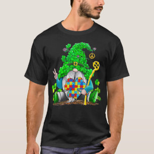 Gnomies Shamrock Autism Awareness St Patricks Day  T-Shirt