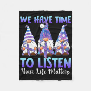 Gnomies We Have Time To Listen Your Life Problem S Fleece Blanket