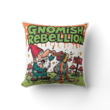 "Gnomish Rebellion" Funny Mischievous Garden Gnome