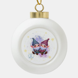 Gnomoscope Gemini Snowflake Framed Ornament