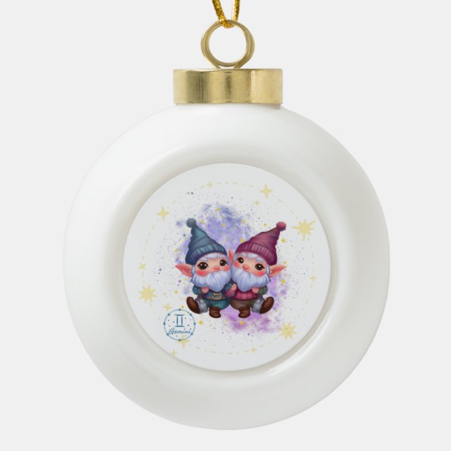 Gnomoscope Gemini Snowflake Ornement encadré (Devant)