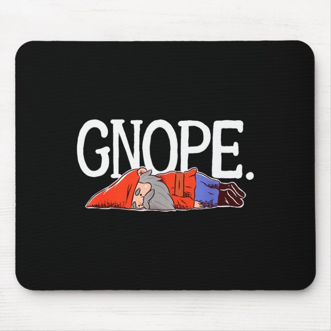 Gnope Gnome Dwarf Funny Garden Elf Christmas  Mouse Pad (Front)