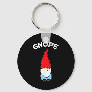 Gnope Gnome Nope Funny Christmas Party Men Women K Keychain