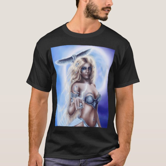 Gnosis - Goddess Of Knowledge With Owl T-Shirt (Front)