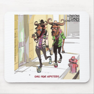 Gnu Age Hipsters Funny Mouse Pad