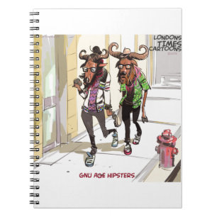 Gnu Age Hipsters Rick London Funny Notebook