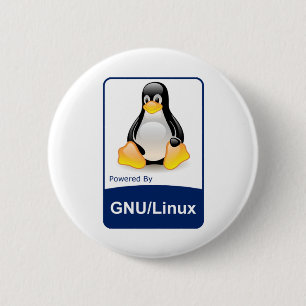 GNU/Linux 2 Inch Round Button