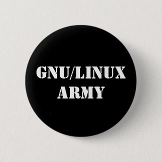 GNU/Linux Army 2 Inch Round Button