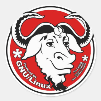 gnuLinux Classic Round Sticker