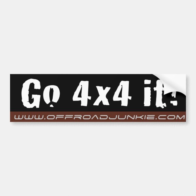 Go 4x4 It! Bumper Sticker (Front)