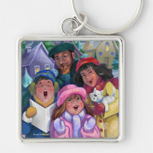 Go a Caroling Illustration Keychain