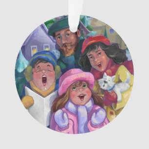 Go a Caroling Illustration Ornament