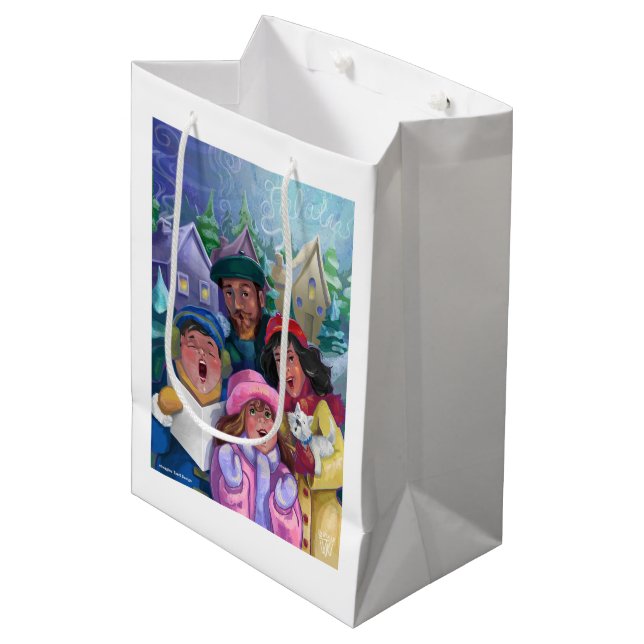 Go a Caroling Medium Gift Bag (Front Angled)