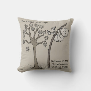Go Ahead and Try Throw Pillow