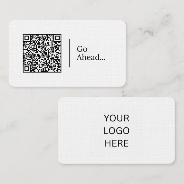 Go Ahead... | Customizable QR code And Logo Business Card (Front/Back)