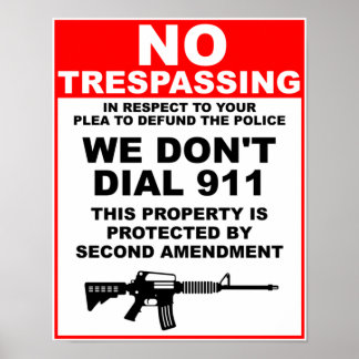 Go Ahead, Defund the Police. We Won't Dial 911.... Poster