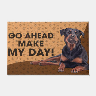 Go Ahead Make My Day, Cool Dog  Doormat