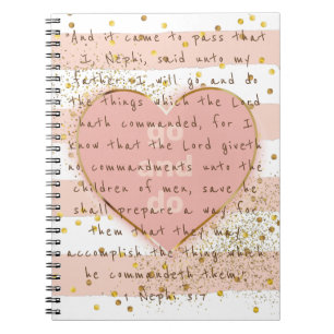 GO AND DO, 2020 Youth Theme - Rose Gold Glitter Notebook