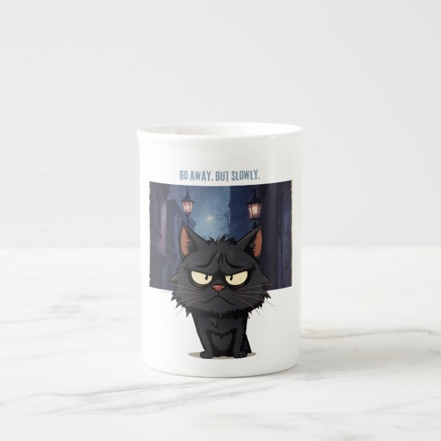 Go away, but slowly bone china mug (Front)