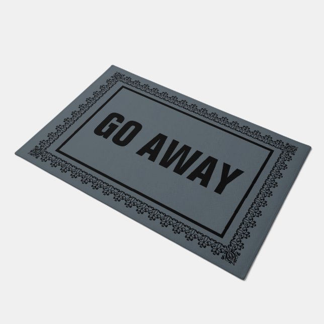 Go Away Door Mat (Angled)