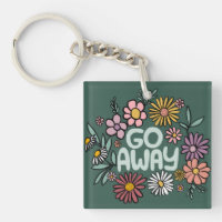 GO AWAY Funny Floral Cute Daisy Hand-Drawn