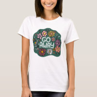 GO AWAY Funny Floral Cute Daisy Hand-Drawn