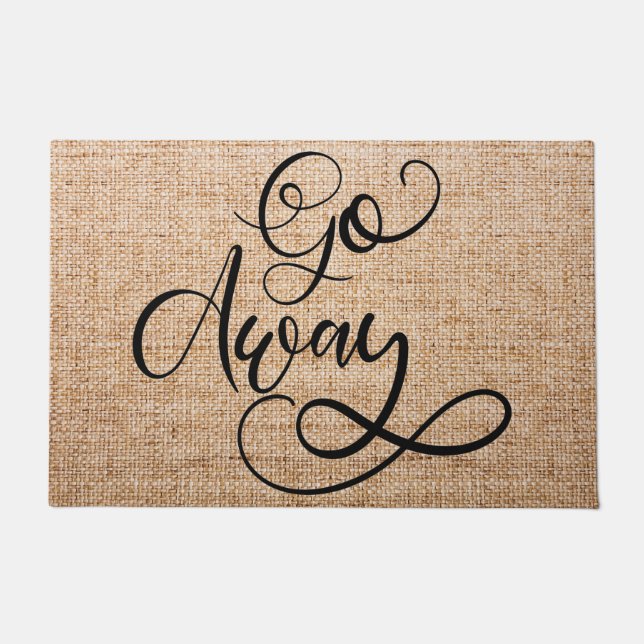 Go Away Home Decor Porch Doormat (Front)