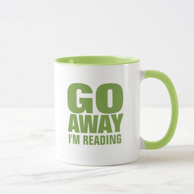 Go Away, I'm Reading Funny Coffee Mugs (Right)