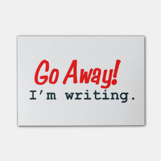 Go Away, I'm Writing Post-It Notes