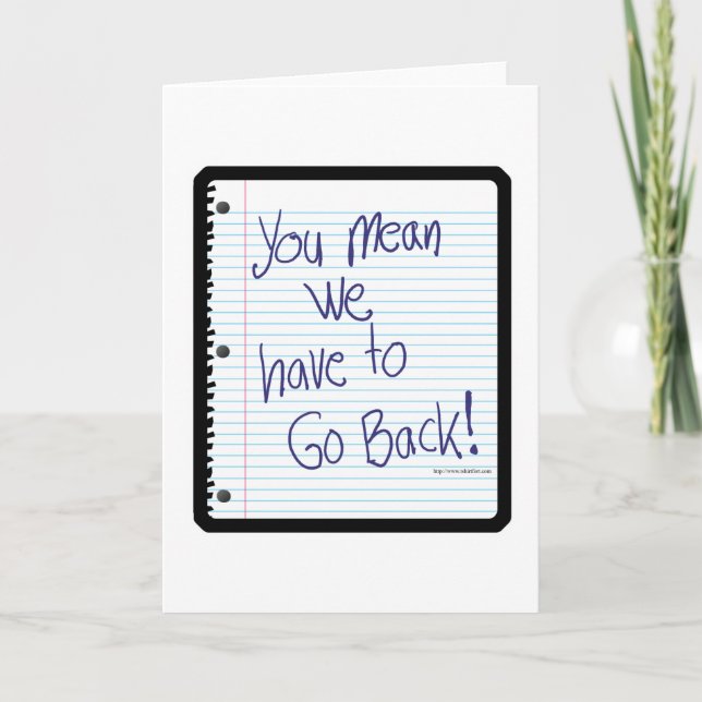 Go Back to School Card (Front)