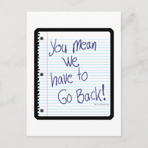 Go Back to School Postcard