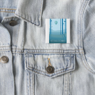 Go Ballooning 2 Inch Square Button