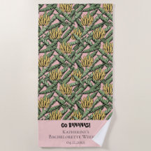 Go Bananas Pink Bananas and Tropical Leaves