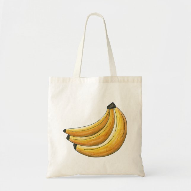 Go Bananes Banane jaune Sac fourre-tout de fruits (Devant)