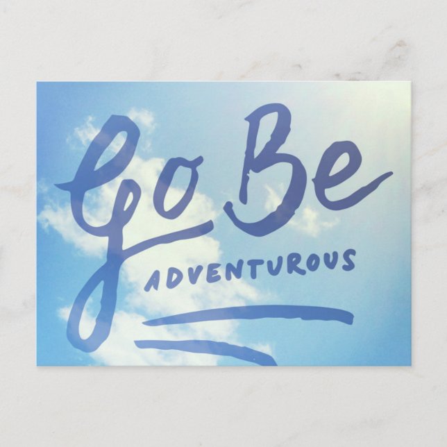 Go Be Adventurous Sky Postcard (Front)