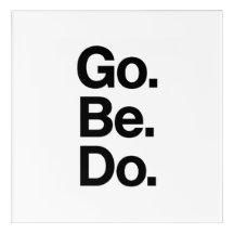 GO. BE. DO. Stack Letter Acrylic Retro Wall Art