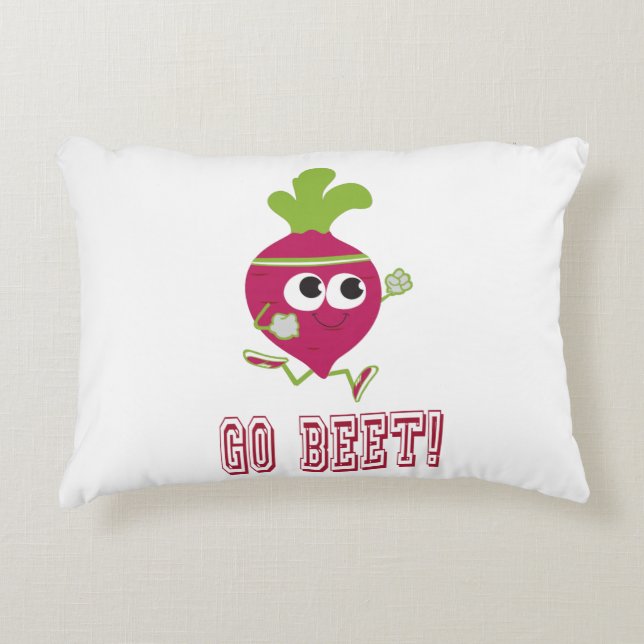 Go Beet Accent Pillow (Front)