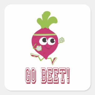 Go Beet Square Sticker