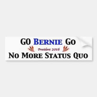 Go BERNIE Go  (White Bkgrd) Bumper Sticker