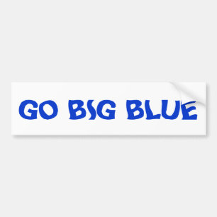 GO BIG BLUE BUMPER STICKER