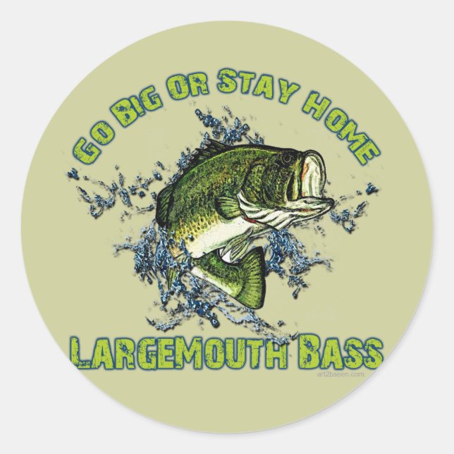 Go Big or Stay Home Classic Round Sticker (Front)