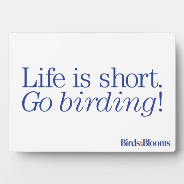 Go Birding! Plaque (Front)