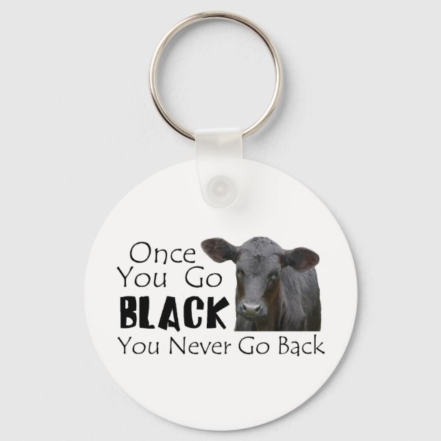 Go Black Angus Keychain (Front)