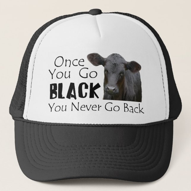 Go Black Angus Trucker Hat (Front)