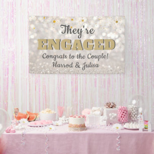 Go Bling! Engagement announcement party banner