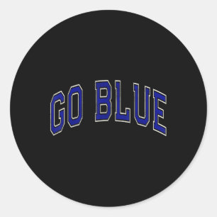 Go Blue Summer Camp Team Competition Colour Event Classic Round Sticker
