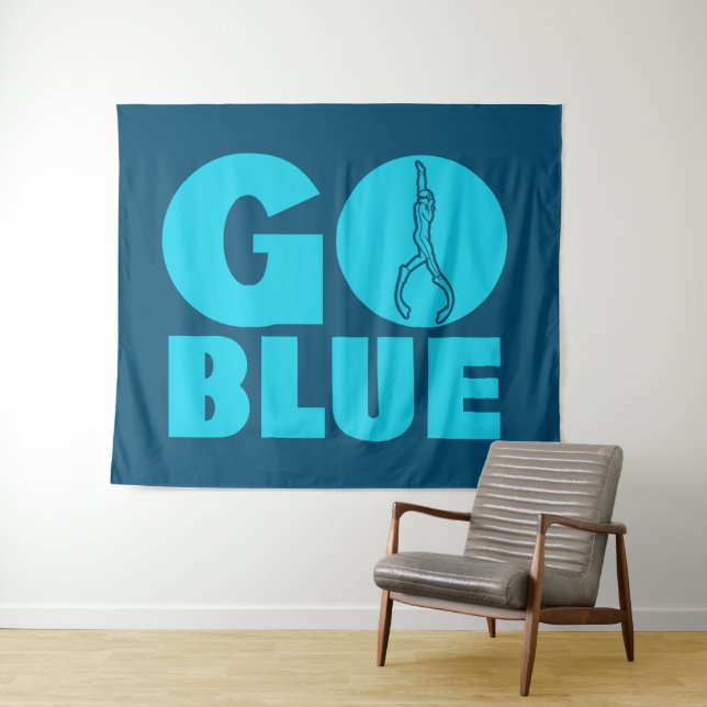 Go blue   tapestry (In Situ (Horizontal))